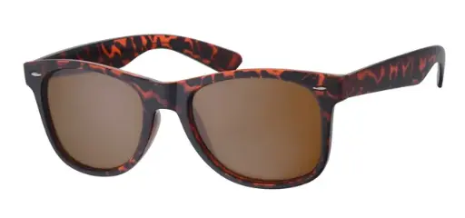 [404436-40347] [404436-40347] Solbrille klassisk mat leopard stel samt brune glas