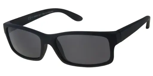 [404439-20238] [404439-20238] Solbrille klassisk herre mat sort stel samt sorte glas
