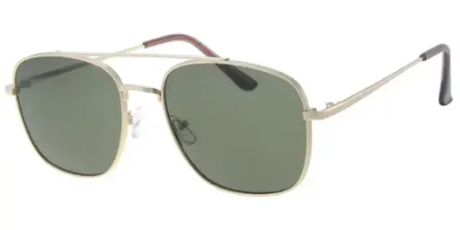 [404456-1372] [404456-1372] Solbrille herre model guld med grønne glas