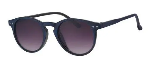 [505015-24007] [505015-24007] Børne Solbrille blåt træ look røgfarvet gradueret glas