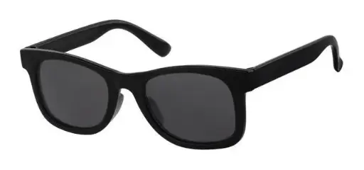 [505060-14003] [505060-14003] Børne Solbrille blank sort med sorte glas