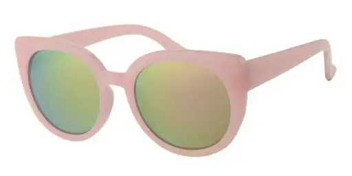 [505083-16014] [505083-16014] Børne Solbrille fuzzy pink med sorte pink spejl glas