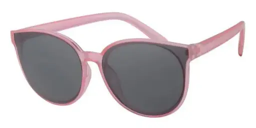 [505086-16015] [505086-16015] Børne Solbrille transperant pink med sorte glas