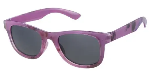[505115-24018] [505115-24018] Børne Solbrille transperant print - lilla inderside med sorte glas