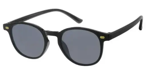 [505144-24026]  Børne Solbrille sort med guld dekoration og sorte glas