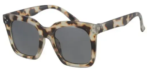 [505159-26020] [505159-26020] Børne Solbrille transperant leopard med sorte glas