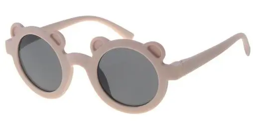 [505185-14022] Børne Solbrille Pink gummibelagt sorte glas