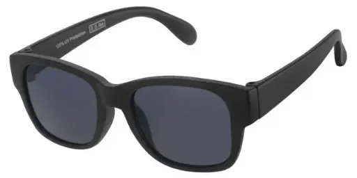 [505215-14018] Børne Solbrille Mat Sort med sorte glas