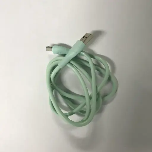 [805102] [805102] Iphone til USB A kabel 1.0 m smaragd grøn gummi udseende