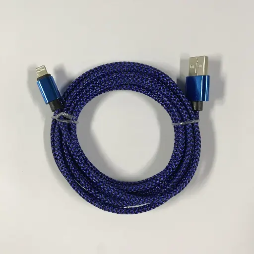 [805176] Iphone til USB A kabel grøn flettet 2.0 meter 2.4 ampere