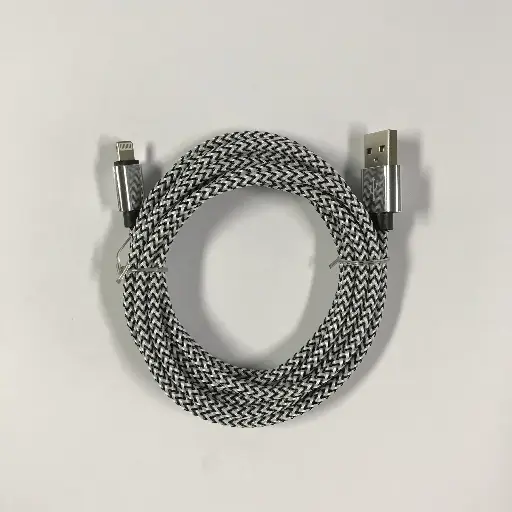 [805178] Iphone til USB A kabel guld flettet 2.0 meter 2,4 ampere