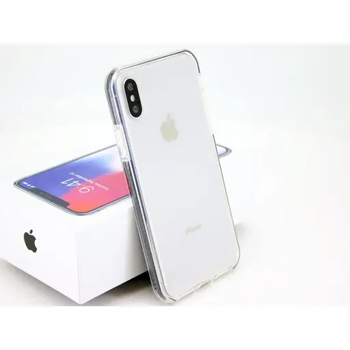 [813022] IPHONE 10-10S TRANSPARENT COVER MED SORT BUMPER INDENI