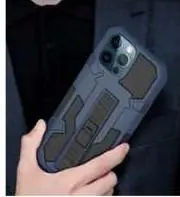 [813029] [813029] IPHONE 10 - 10S BLÅT COVER MED FORSTÆRKNINGER