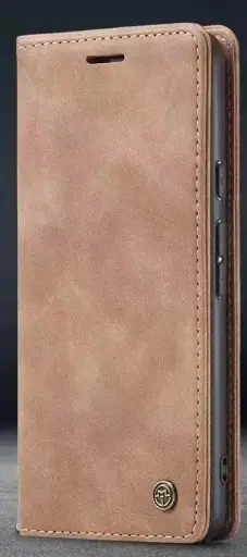 [815020] IPHONE 12 / 12 PRO MAT LYS BRUN VINTAGE LOOK FLIPCOVER
