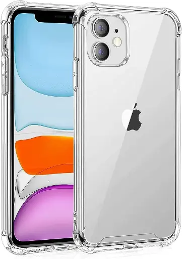 [818003] IPHONE 15 PLUS TRANSPARENT COVER MED FORSTÆRKEDE HJØRNER