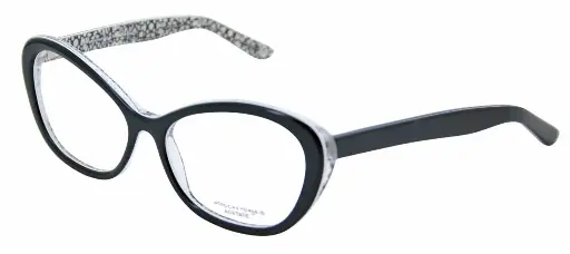 [CV0024_C1] Retro eyes 55-18 Black/White print