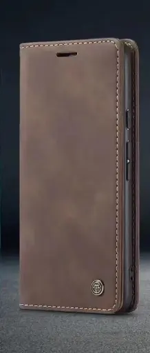 [819009] IPHONE 16 MAT BRUN VINTAGE LOOK FLIP COVER