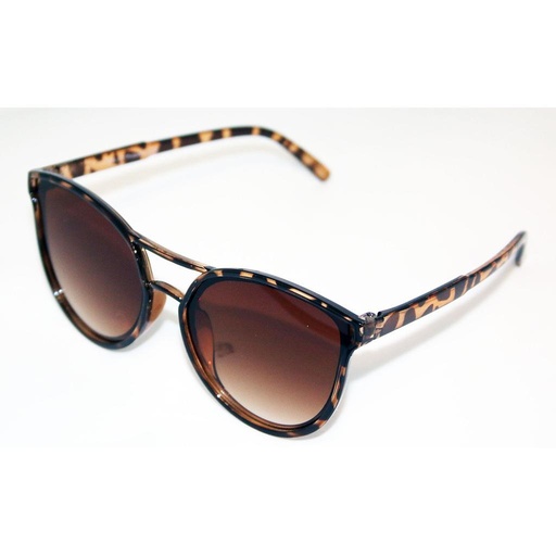 [404142-60763] Dame solbrille leopard med brune glas