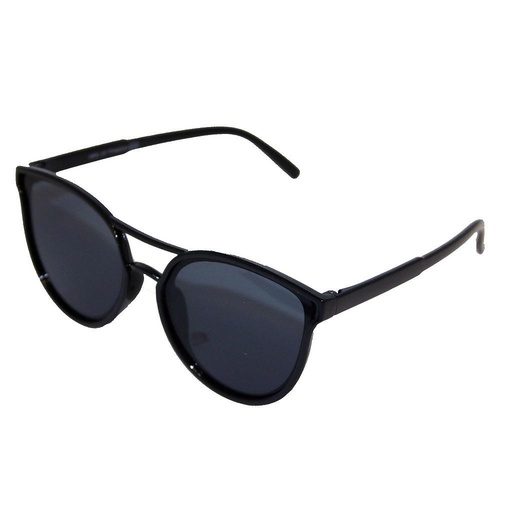 [404144-60763] Dame solbrille blank sort med sorte glas