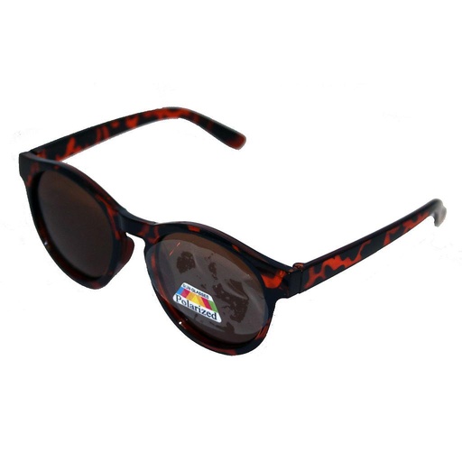 [404156-80003] Dame solbrille leopard brun med brune polariserede glas