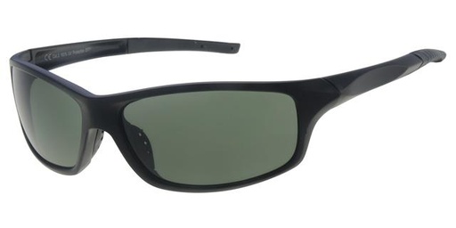 [404379-70164] Solbrille sport mat sort med grønne glas