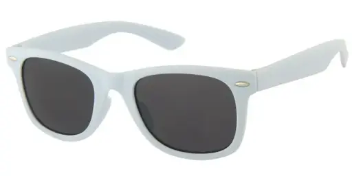 [505286-24040] Børne Solbrille mat blå med sølv dekoration og Sorte glas