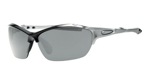 [450003-7026] Sportsbrille polycabonat sort/sølv stel, Sorte næse stykker. Kat 3 PC sorte køre glas