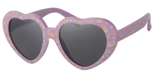 [505337-16027] Solbrille lilla med print og sorte glas