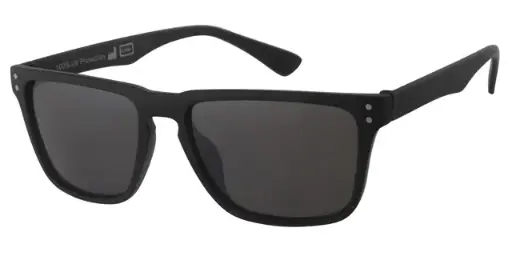 [404520-20257] Solbrille mat sort med sølv deco samt sorte glas