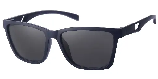 [404527-20263] Solbrille mat sort med sølv deco samt sorte glas 
