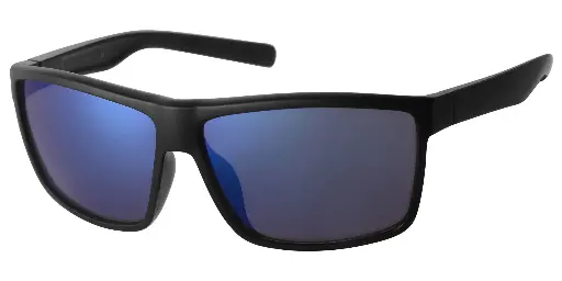 [404528-20265] Solbrille mat sort med is blå glas