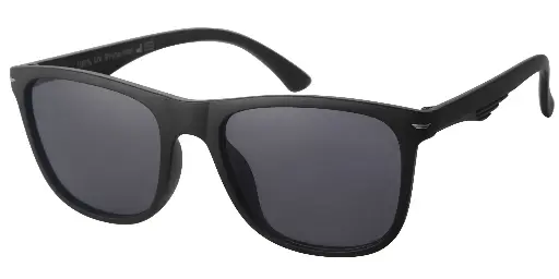 [404532-20267] Solbrille mat sort med lyse sorte glas