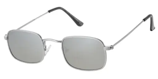 [404539-30171] Solbrille sølv metal model med sølv coatede glas