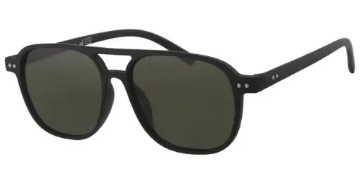 [404562-40488] Solbrille mat sort Carrera model med sølv dekoration samt grønne glas
