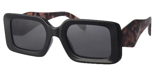 [4044590-60870] Solbrille mørk brun leopard model med sorte glas