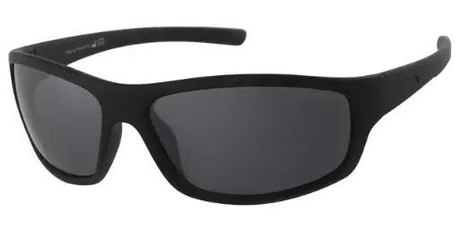 [404597-70182] Sports Solbrille sort gummi model med sorte glas