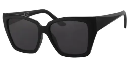 [404478-60853] Solbrille blank sort kombineret med mat sort samt sorte glas 
