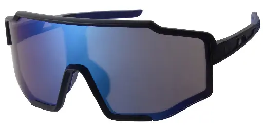 [404612-70194] Sports Solbrille sort model med blå coatede glas