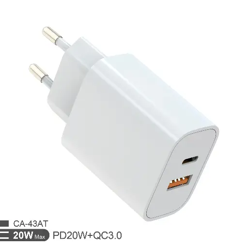 [806588] 240 Volts Lader PD 20 Watt USB A & C