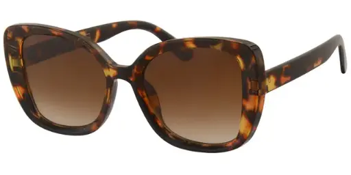 [404488-60864] Solbrille brun leopard med brune graduerede glas