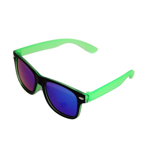 [505025-14010] Børne Solbrille sort front grønne stænger med coatede glas