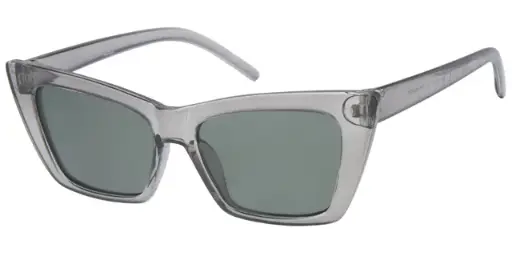 [404494-86002] Solbrille transparent grå med grønne glas