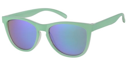 [505038-24012] Børne Solbrille Pastel grøn stel med coatede grønne revo glas