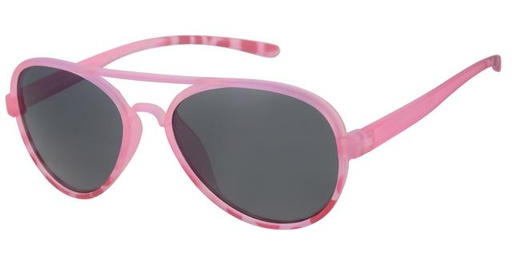 [505046-24023] Børne Solbrille pink gummi stel med sorte glas