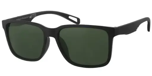 [404504-20259] Solbrille mat sort med grønne glas