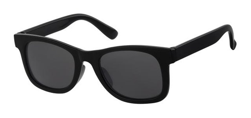 [505060-14003] Børne Solbrille blank sort med sorte glas