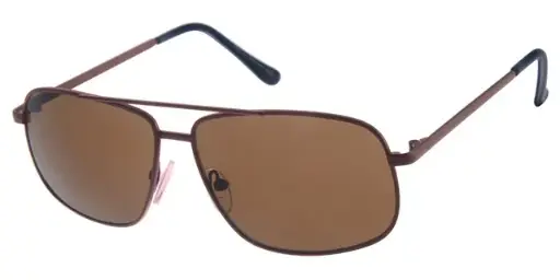 [404512-10346] Solbrille mat kaffe farvet med brune glas