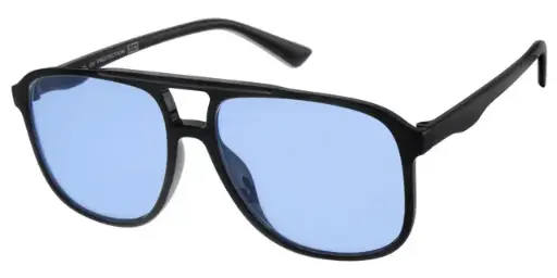 [404514-40469] Solbrille sort med blå cat1 glas