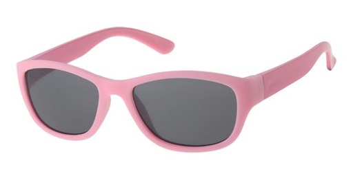 [505064-14015] Børne Solbrille mat mørk pink stænger samt lys pink front - glas sorte