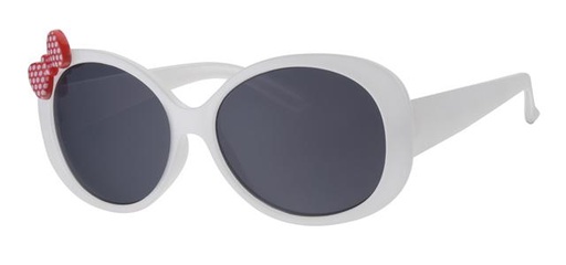 [505136-26011] Børne Solbrille hvid med butterfly & sorte glas